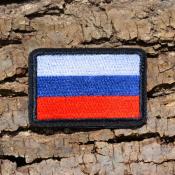 Флаг Триколор 75х45 с круглыми краями Россия (Черный габардин)
