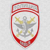 МВД Транспортная Полиция металлизированный (Белый габардин)