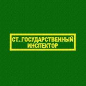 Табличка Ст государственный инспектор 120х30 1цв желтый (Зеленое сукно)