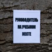 Табличка Руководитель на учебном месте 90х110 2цв (Белый габардин)