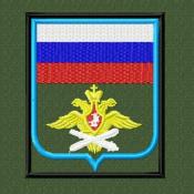 Орел с флагом ВВС (Оливковый габардин, голубой кант)