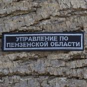 Табличка Управление по Пензенской области 125х25 1цв серый (Черный габардин)