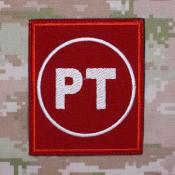 Табличка РТ в круге 85х100 2цв (Красный габардин)