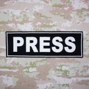 Табличка спина Press 250х80 1цв белый (Черный габардин)