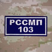 Табличка РССМП 103 100х45 1цв белый (Васильковый габардин)