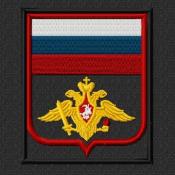 Орел с флагом Сухопутный Моздок (Черный габардин)