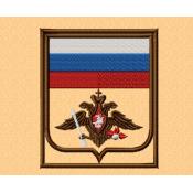 Орел с флагом Военная разведка шоколад канты одного цвета (Бежевый габардин)
