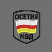 МВД Флаг РЮО пятиугольный щит 70х90 (Серый габардин)