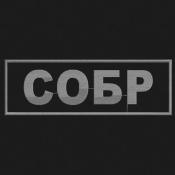 Табличка спина СОБР 210х70 1цв серый (Черный габардин)